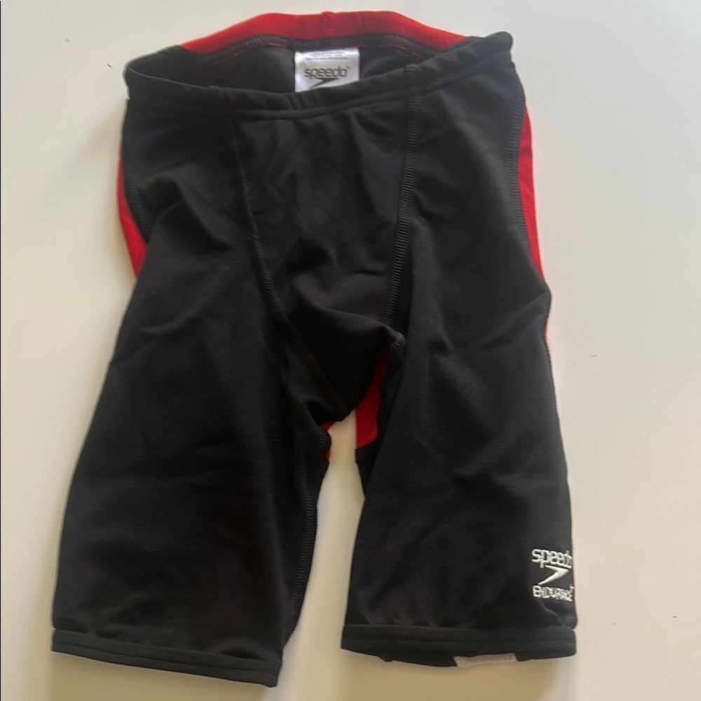 Speedo Boys Edge Splice Jammer Red/Black, Size 22, NWT